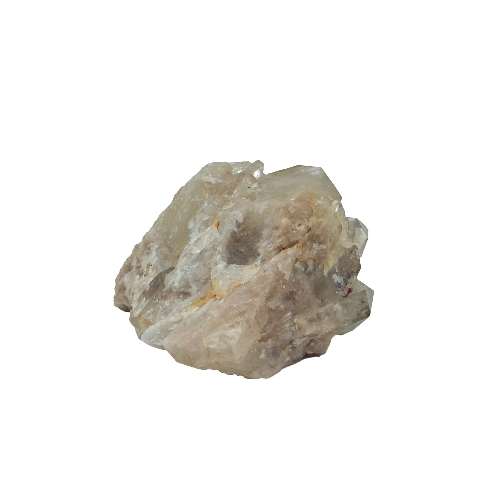 Congo natural citrine cluster no. 11 at the left profile, 2.36 inches wide, hand-finished with jojoba oil.