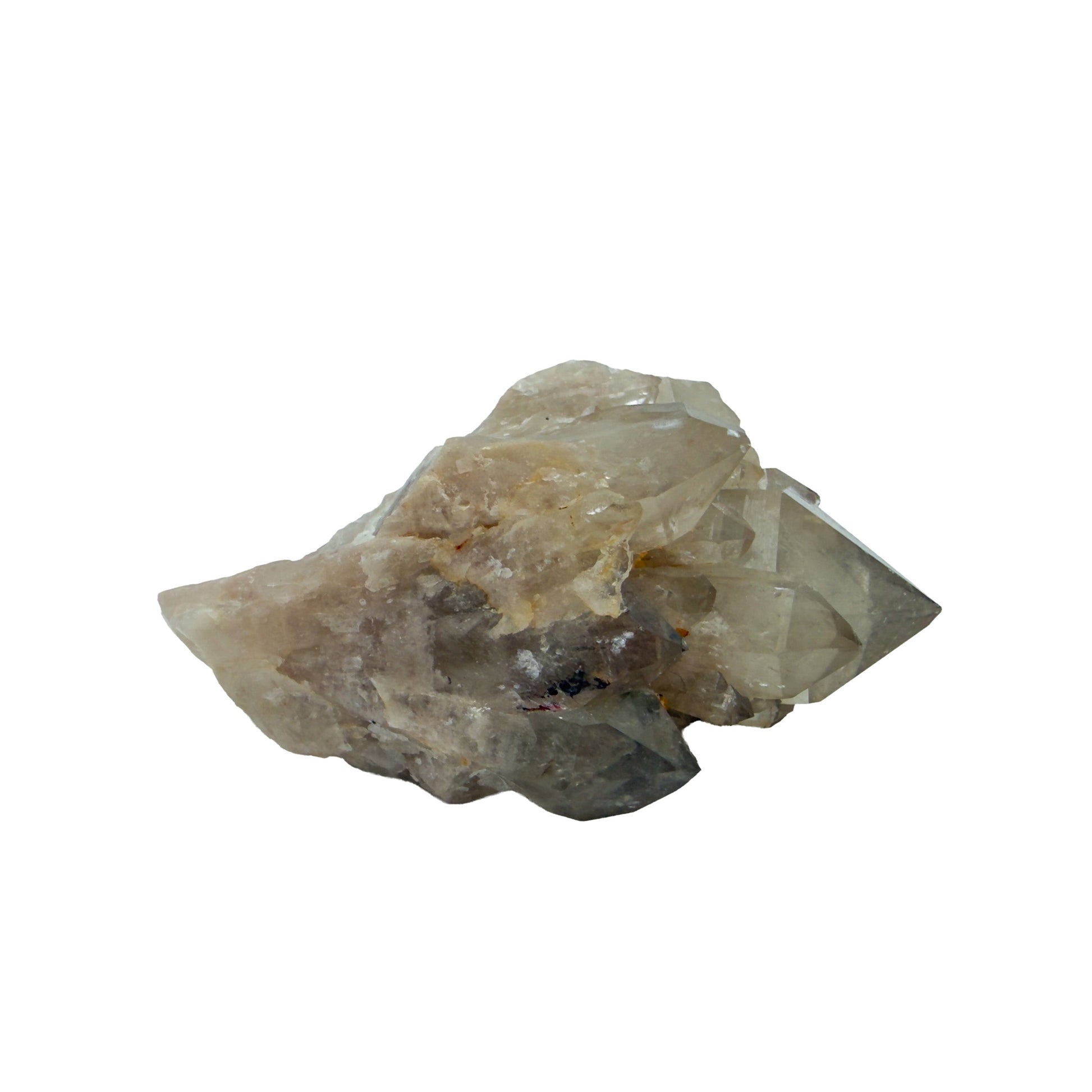 A-grade natural citrine cluster no. 11 from Haut-Lomami, DR Congo, right profile, honey-toned quartz terminations, 2.81 inches long.