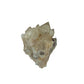 Reverse side of a 0.30 pound natural citrine cluster, no. 11, showing pale amber crystal faces over a raw base.
