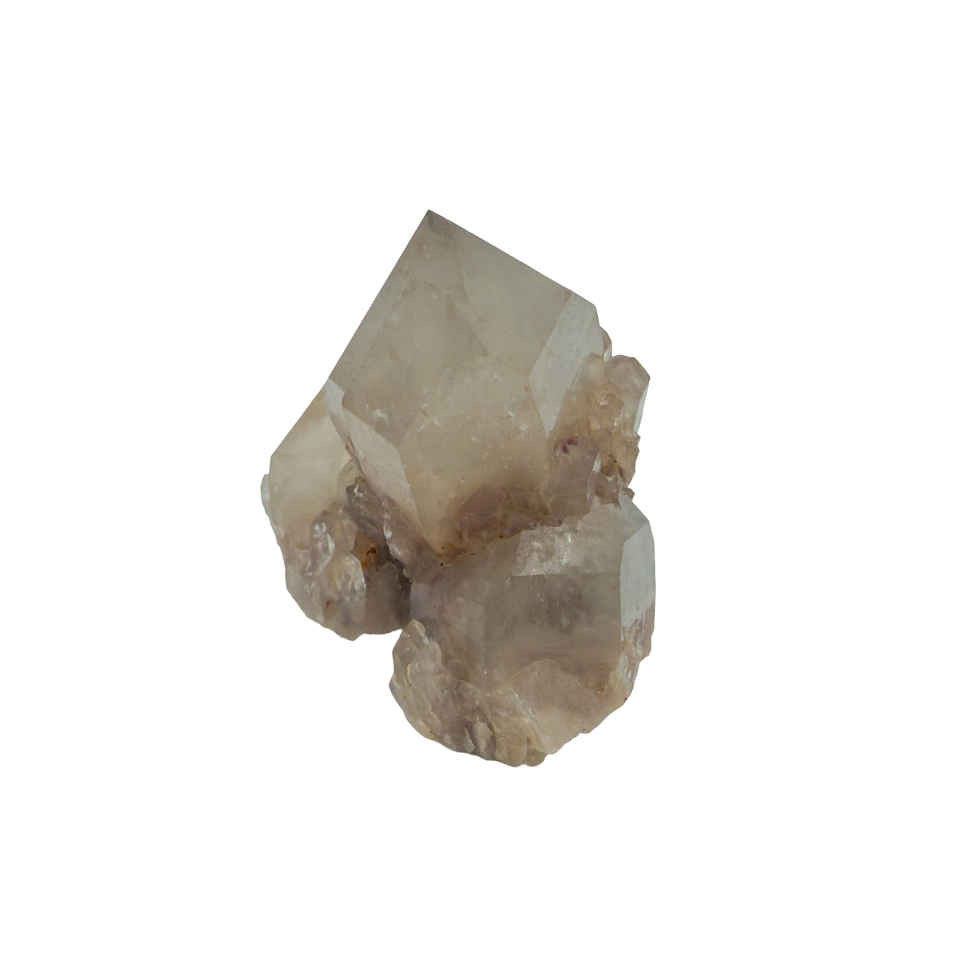 Congo natural citrine cluster no. 12 at the angled three-quarter view, 1.62 inches wide, hand-finished with jojoba oil.