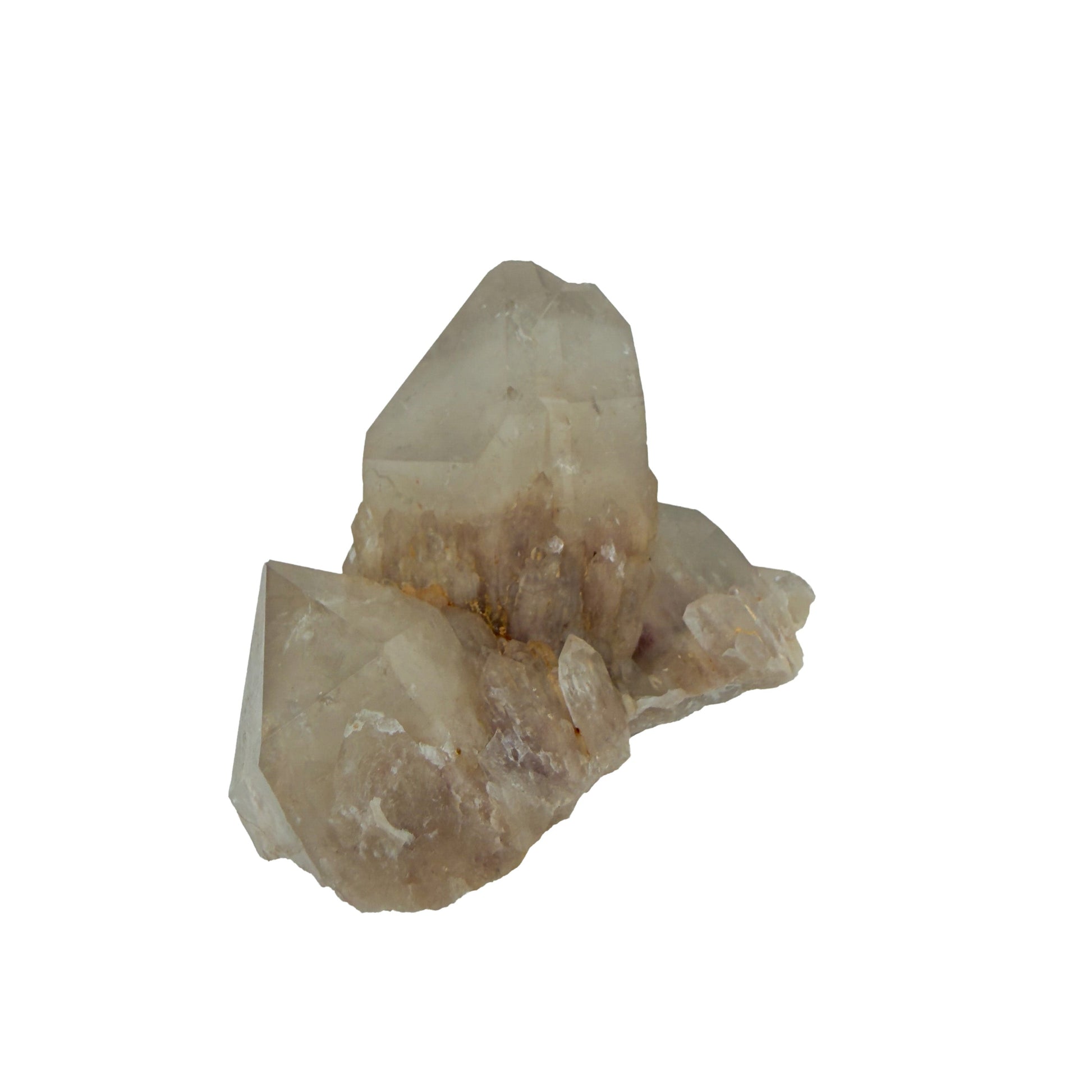 Natural citrine cluster no. 12 photographed at the reverse side, 2.45 by 1.62 by 2.27 inches, untreated Congo material.