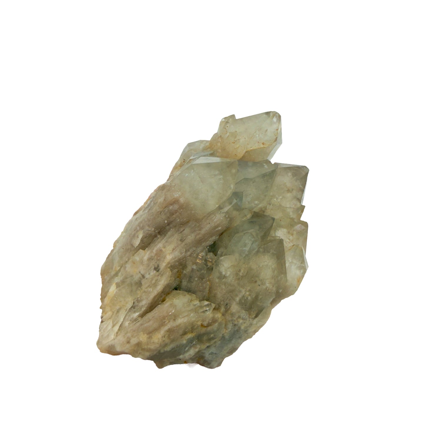 The 3.52 inch citrine cluster no. 15 shown in hand so its collector scale reads clearly.