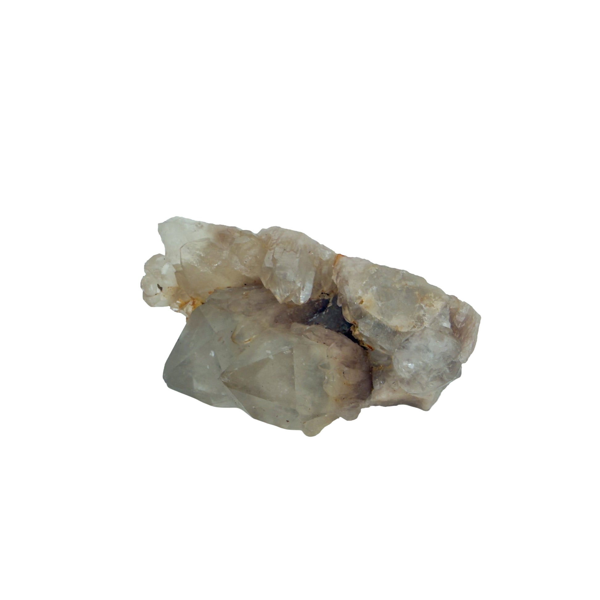 Natural citrine cluster no. 16 photographed at the primary crystal face, 2.40 by 2.39 by 1.52 inches, untreated Congo material.