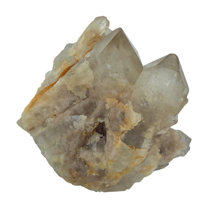 A-grade natural citrine cluster no. 16 from Haut-Lomami, DR Congo, top-down view, honey-toned quartz terminations, 2.40 inches long.