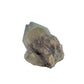 The primary crystal face of citrine cluster no. 17, 2.34 inches tall, soft golden colour with smoky grey zoning.