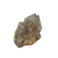 Left profile of natural citrine no. 17, 2.23 inches across, terminations catching light along the top edge.