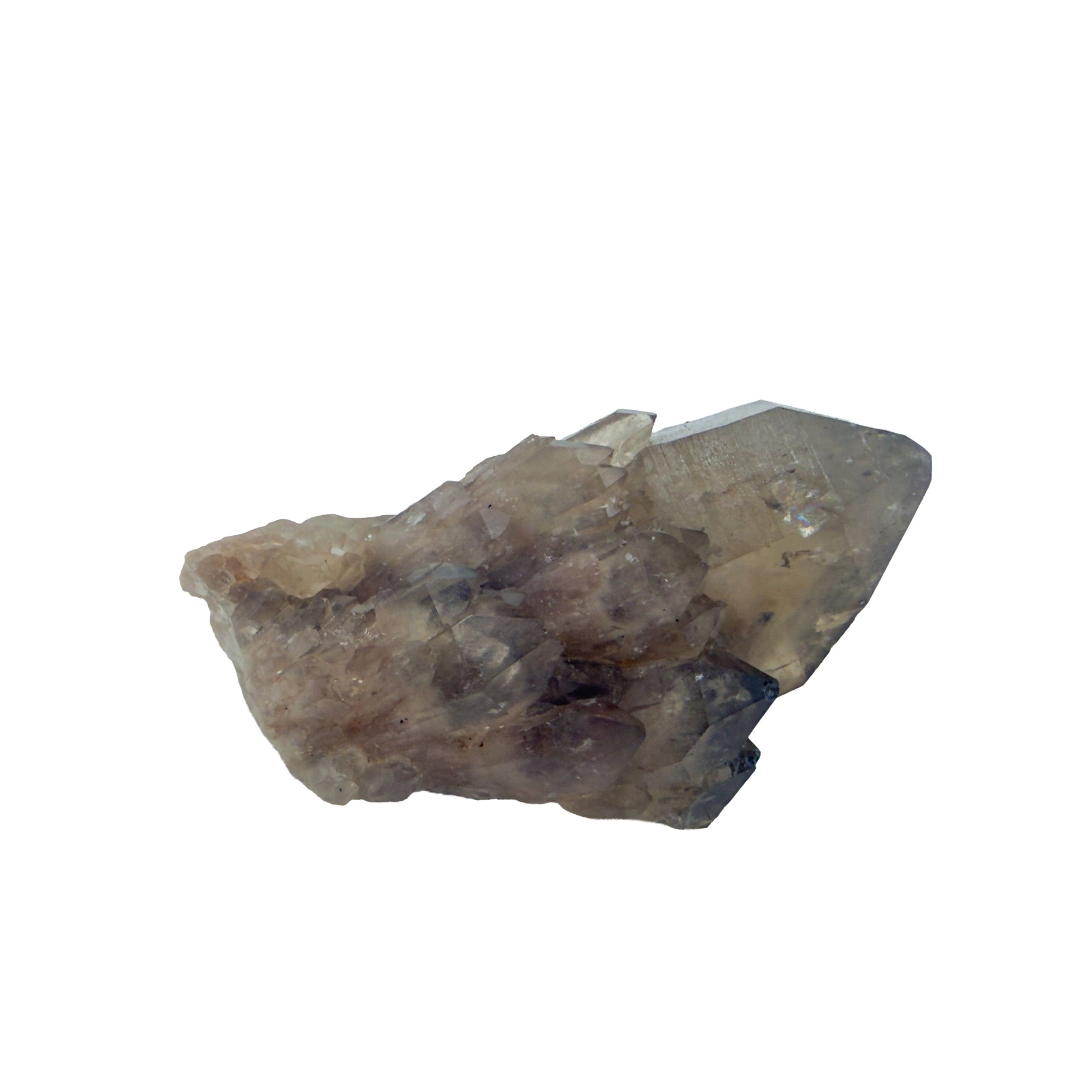 A-grade natural citrine cluster no. 18 from Haut-Lomami, DR Congo, right profile, honey-toned quartz terminations, 2.89 inches long.