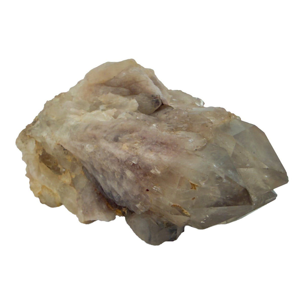 Congo natural citrine cluster no. 19 at the angled three-quarter view, 1.71 inches wide, hand-finished with jojoba oil.