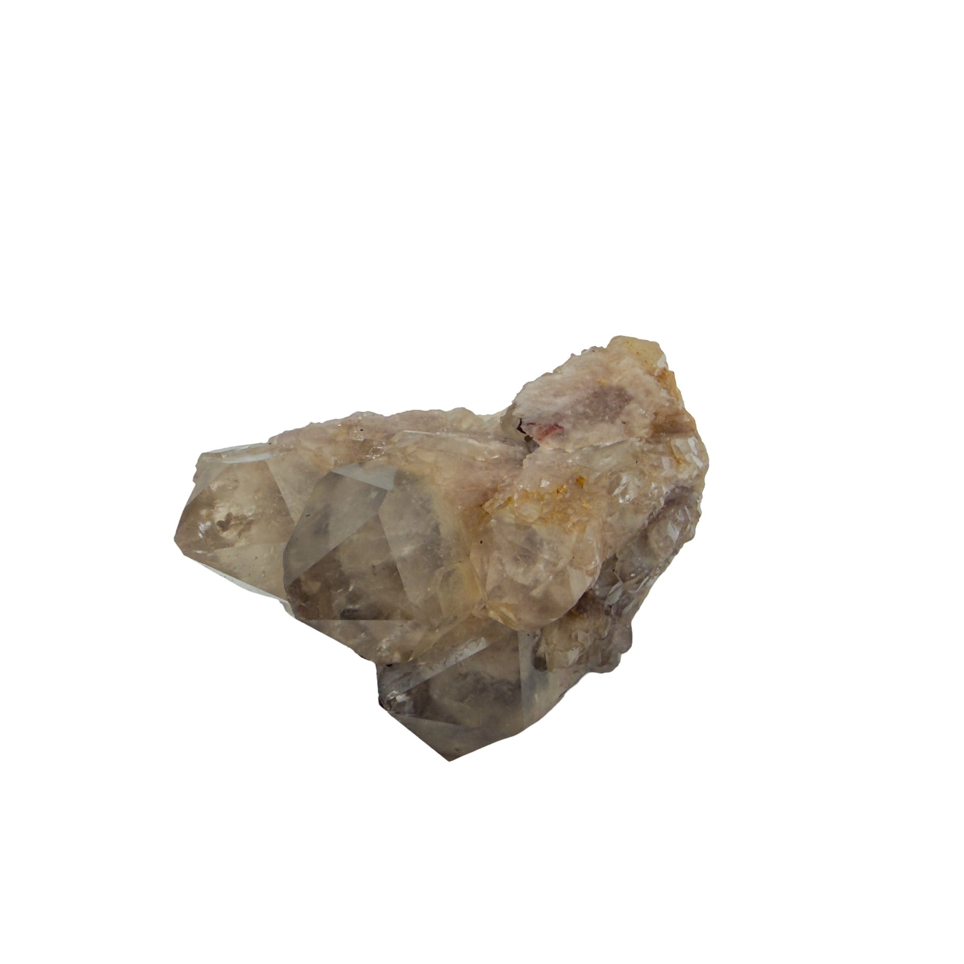 A-grade natural citrine cluster no. 19 from Haut-Lomami, DR Congo, left profile, honey-toned quartz terminations, 3.00 inches long.