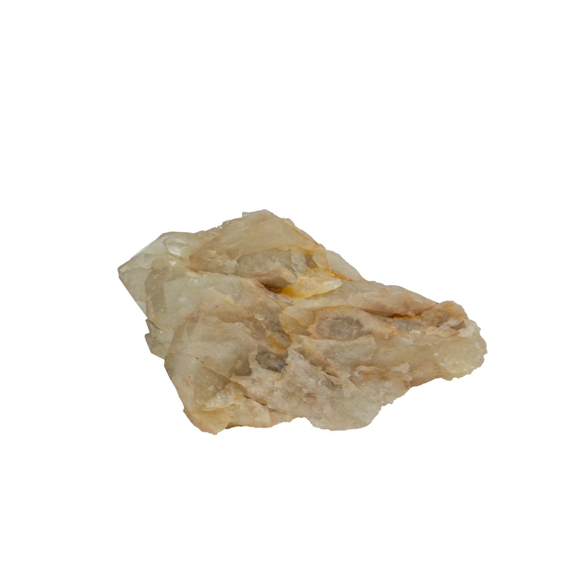 Natural citrine cluster no. 22 photographed at the angled three-quarter view, 3.45 by 2.06 by 1.32 inches, untreated Congo material.