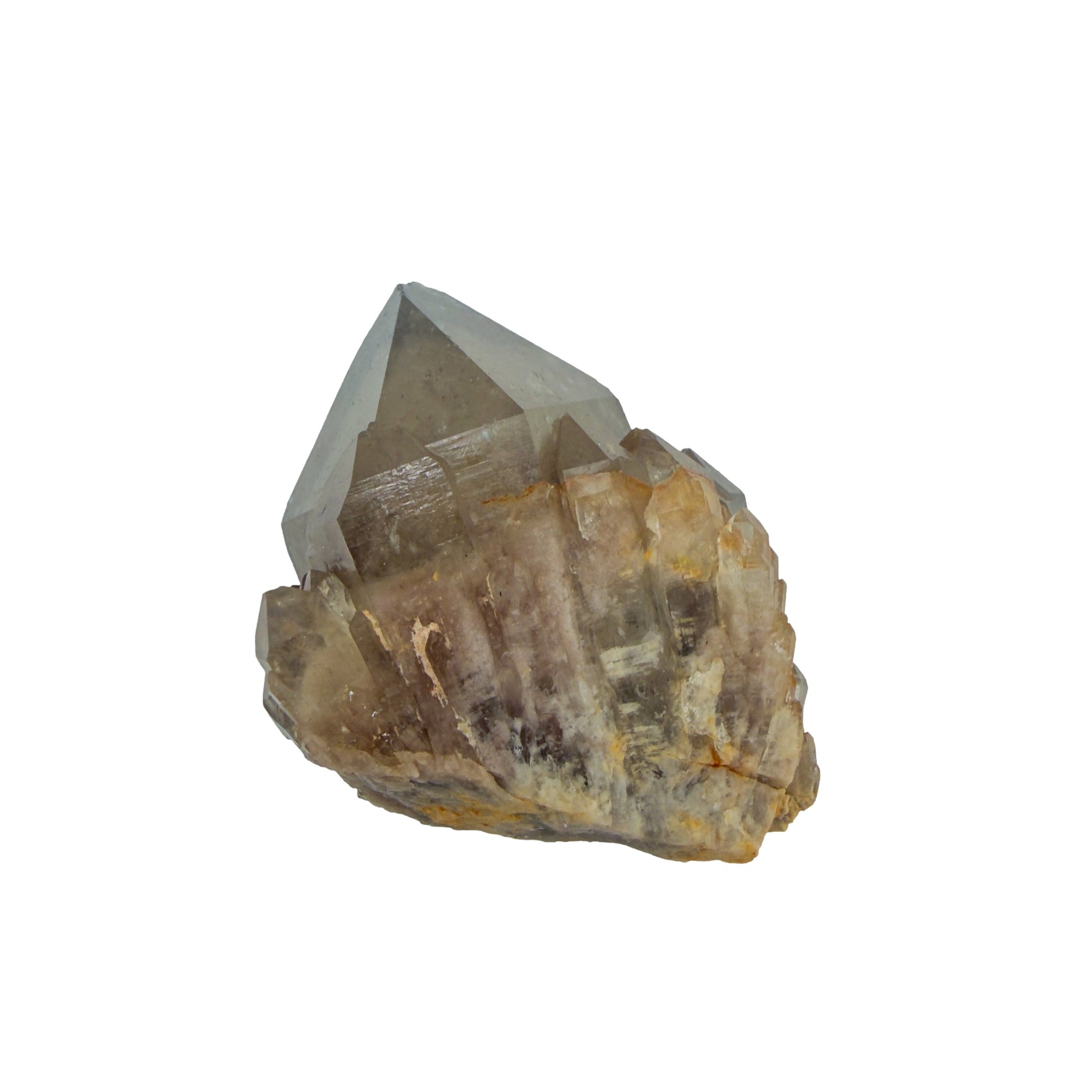Congo natural citrine cluster no. 23 at the reverse side, 1.65 inches wide, hand-finished with jojoba oil.