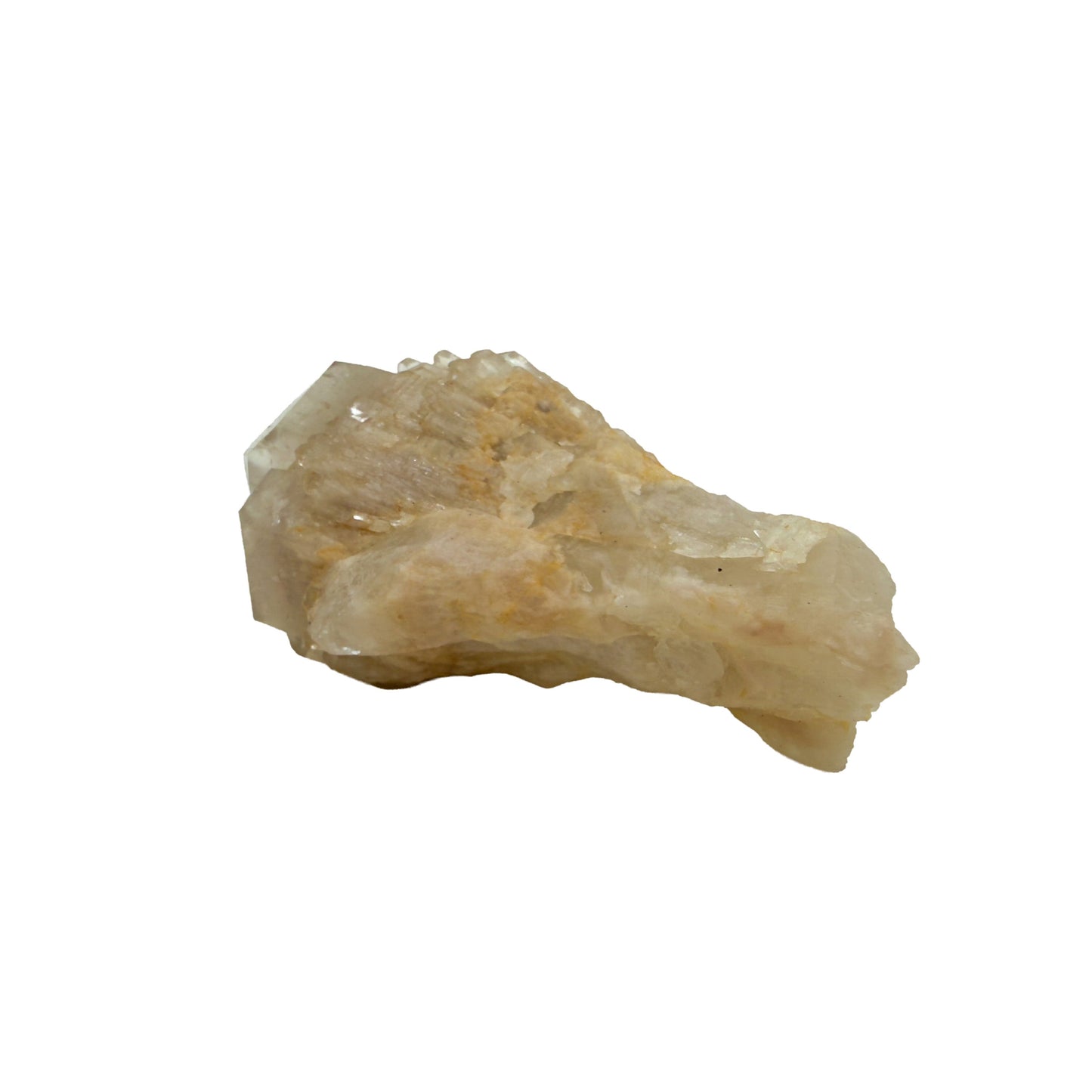 Congo natural citrine cluster no. 24 at the right profile, 1.26 inches wide, hand-finished with jojoba oil.