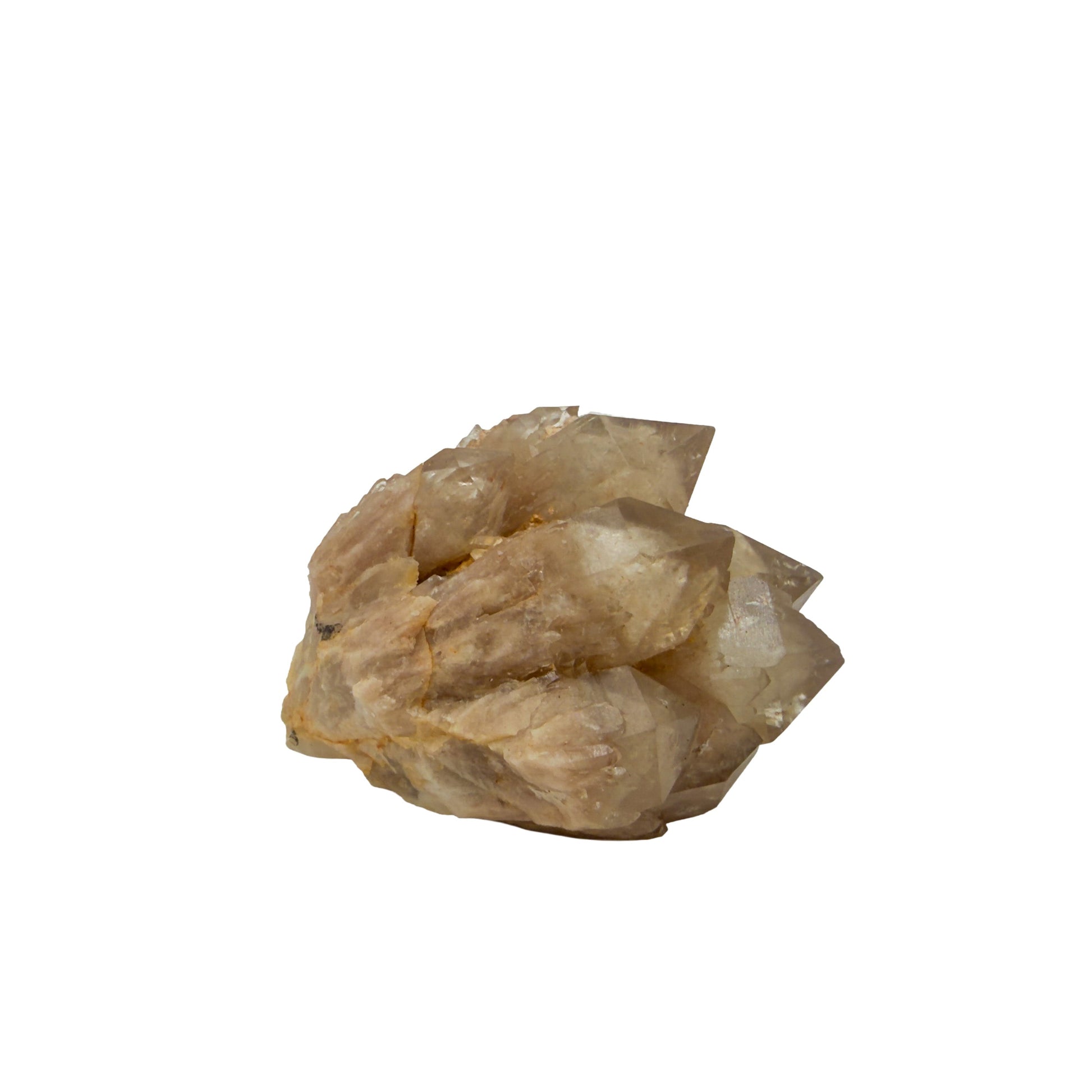 Untreated citrine specimen no. 25 seen from the primary crystal face, 0.32 lb of naturally yellow quartz from the DR Congo.