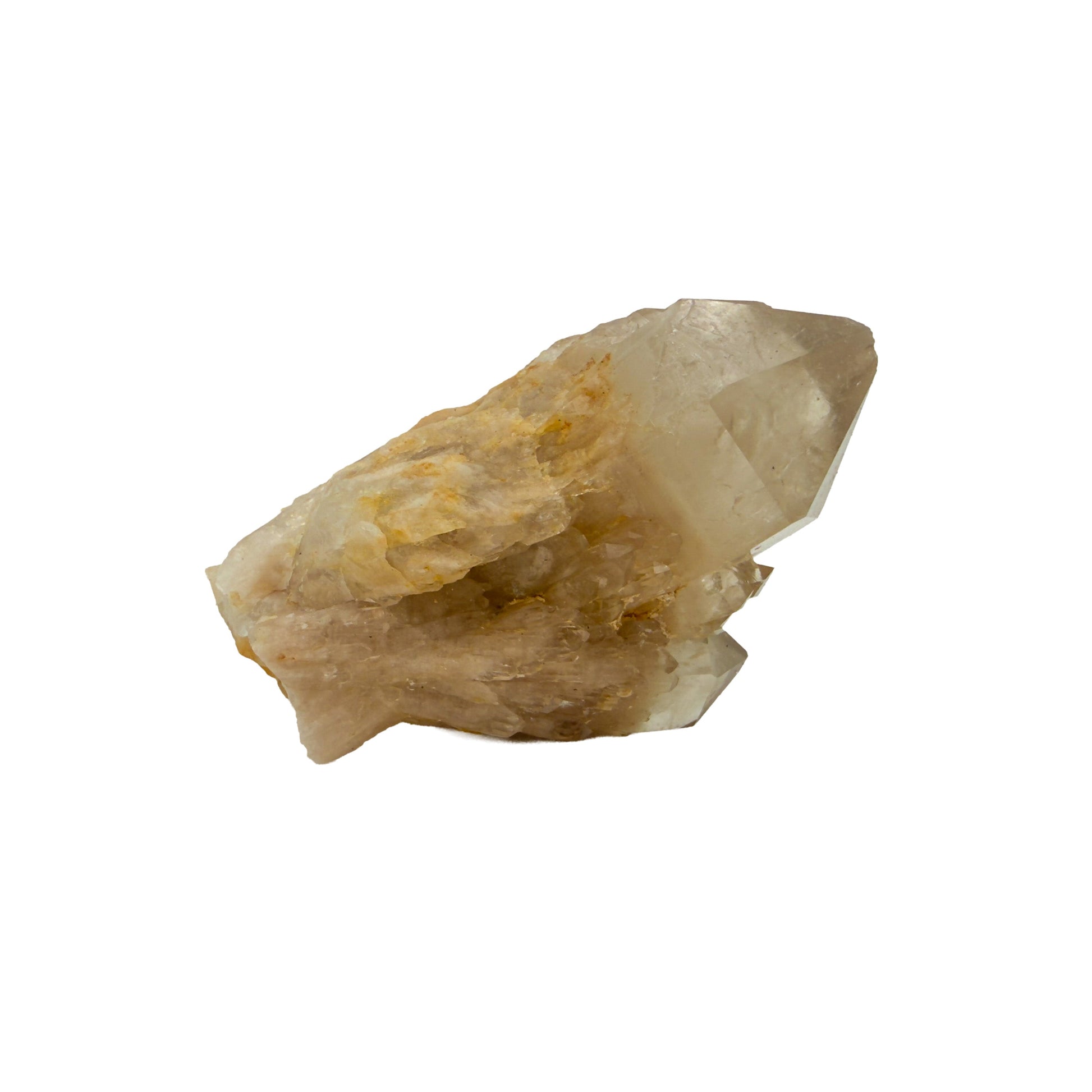Congo natural citrine cluster no. 27 at the primary crystal face, 1.62 inches wide, hand-finished with jojoba oil.