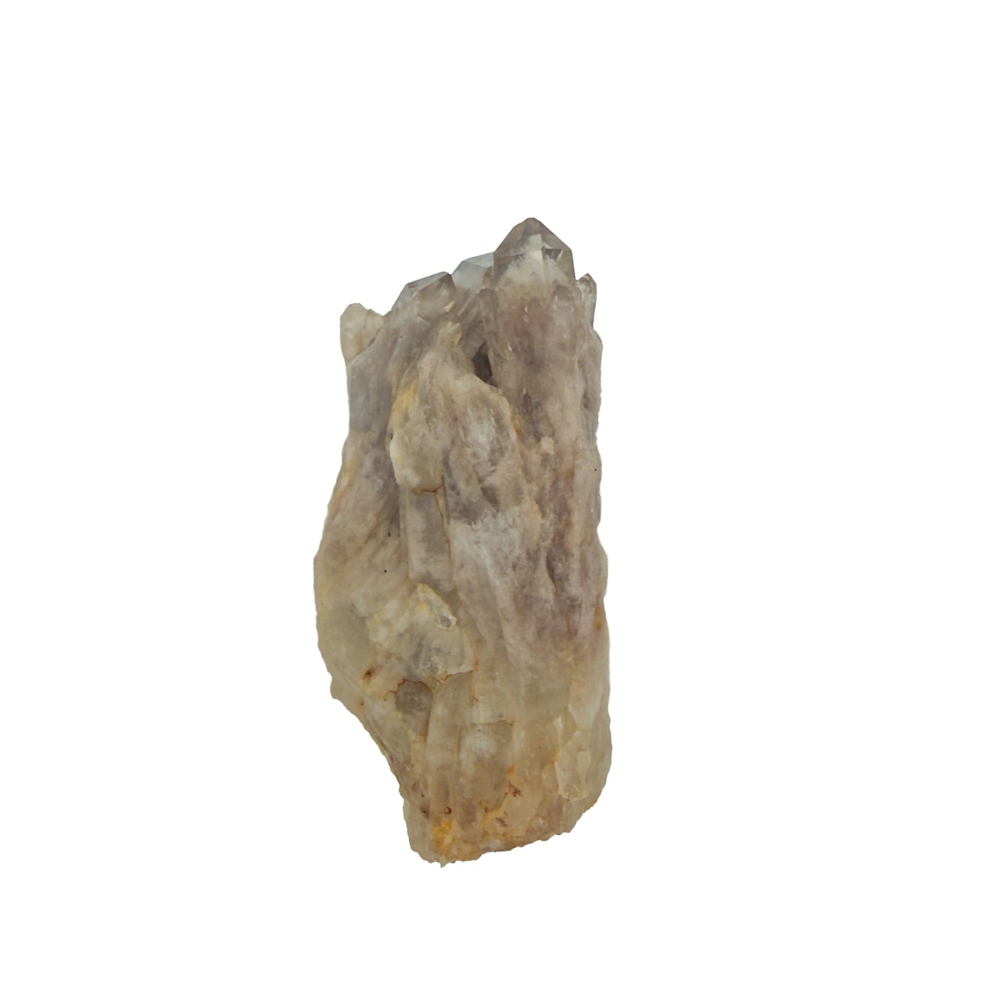 Congo natural citrine cluster no. 30 at the reverse side, 1.67 inches wide, hand-finished with jojoba oil.