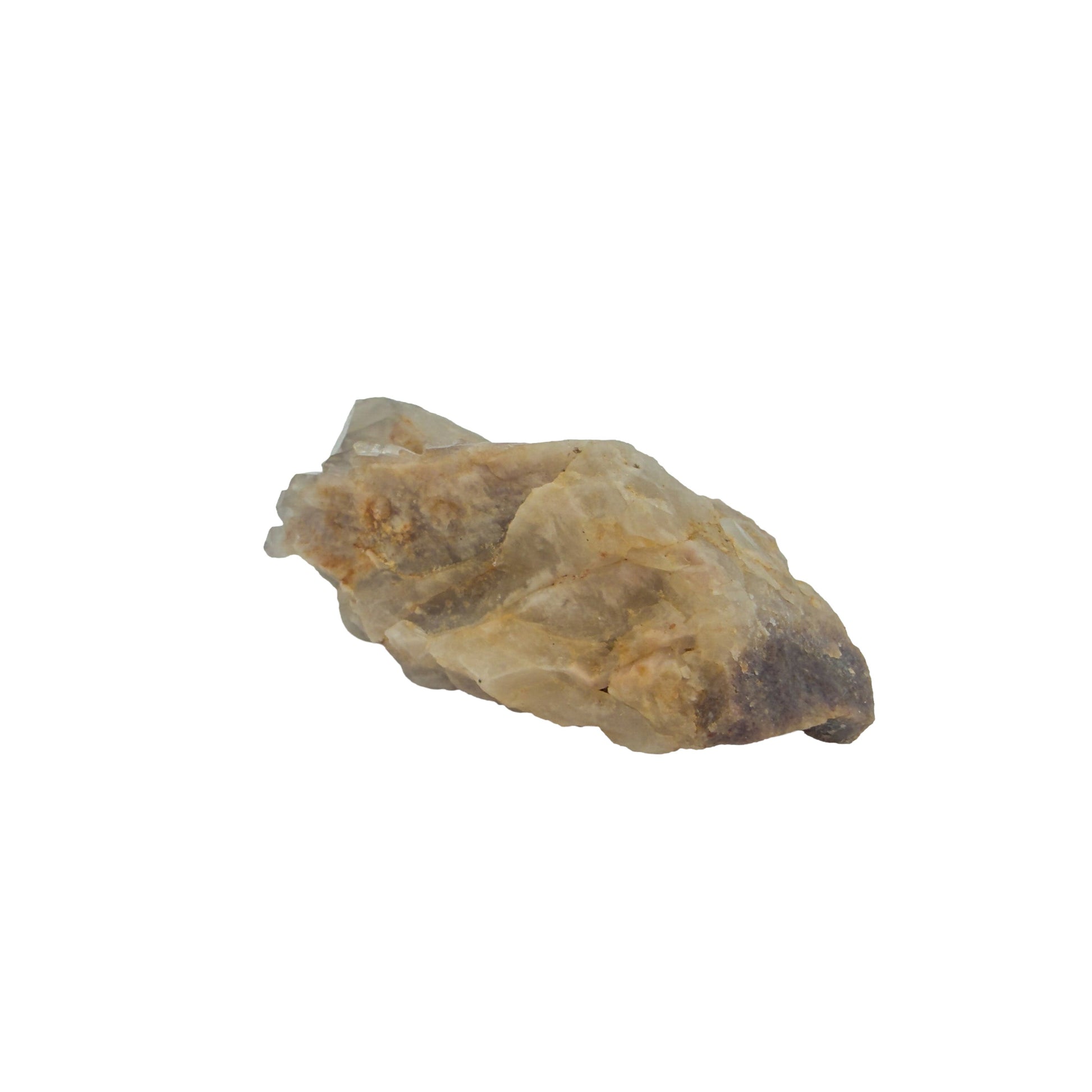 Untreated citrine specimen no. 31 seen from the angled three-quarter view, 0.24 lb of naturally yellow quartz from the DR Congo.