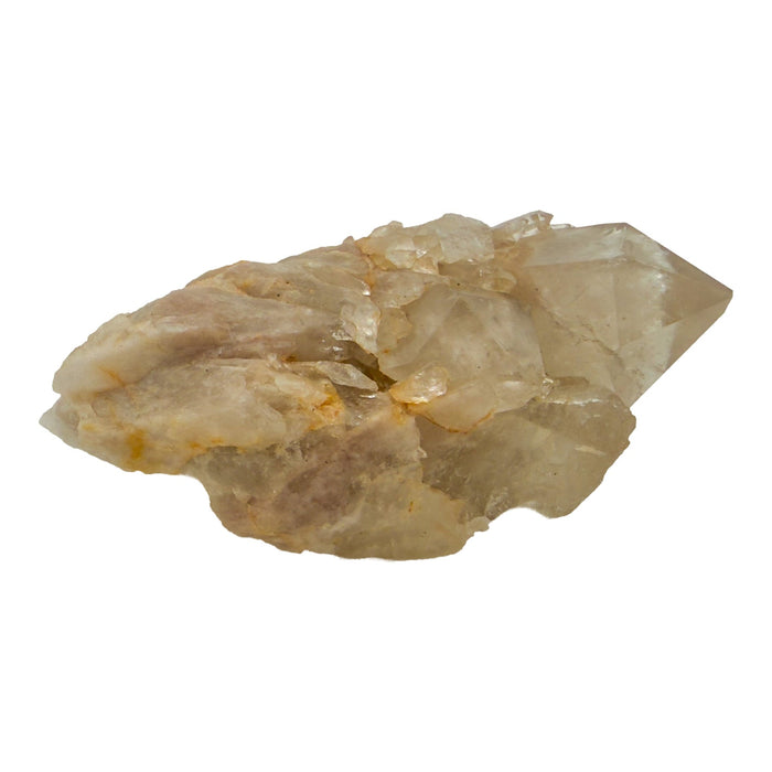 Untreated citrine specimen no. 32 seen from the primary crystal face, 0.25 lb of naturally yellow quartz from the DR Congo.