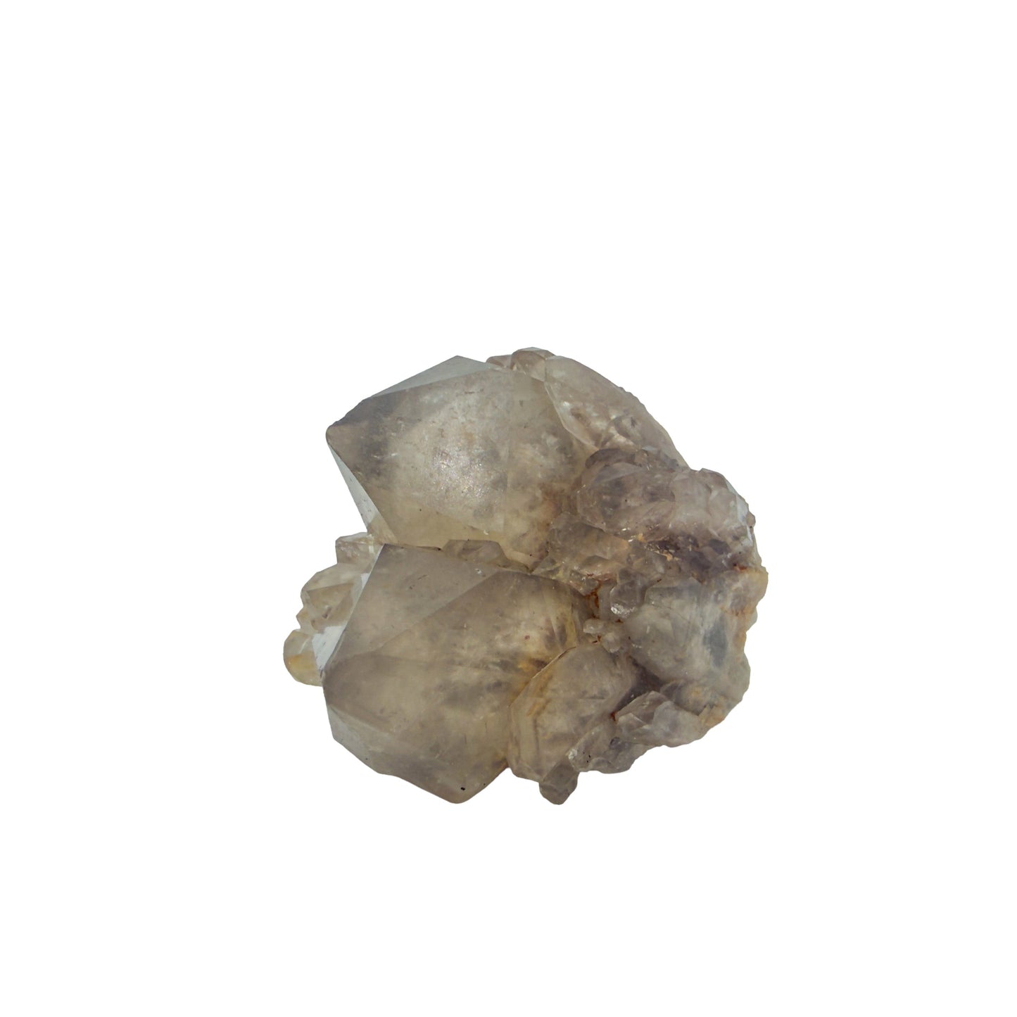 A-grade natural citrine cluster no. 33 from Haut-Lomami, DR Congo, left profile, honey-toned quartz terminations, 2.52 inches long.