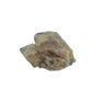 Right profile of a 0.24 pound natural citrine cluster, no. 33, showing pale amber crystal faces over a raw base.