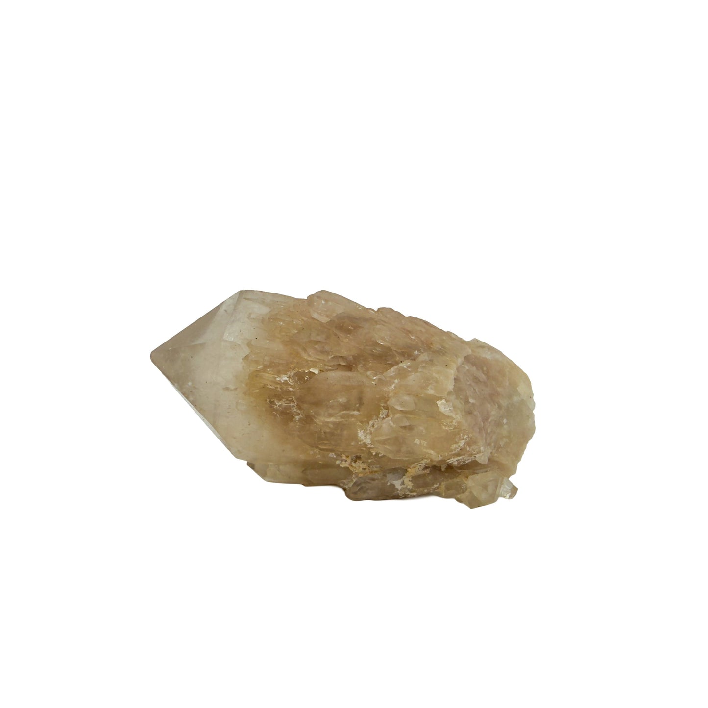 Congo natural citrine cluster no. 34 at the primary crystal face, 1.77 inches wide, hand-finished with jojoba oil.