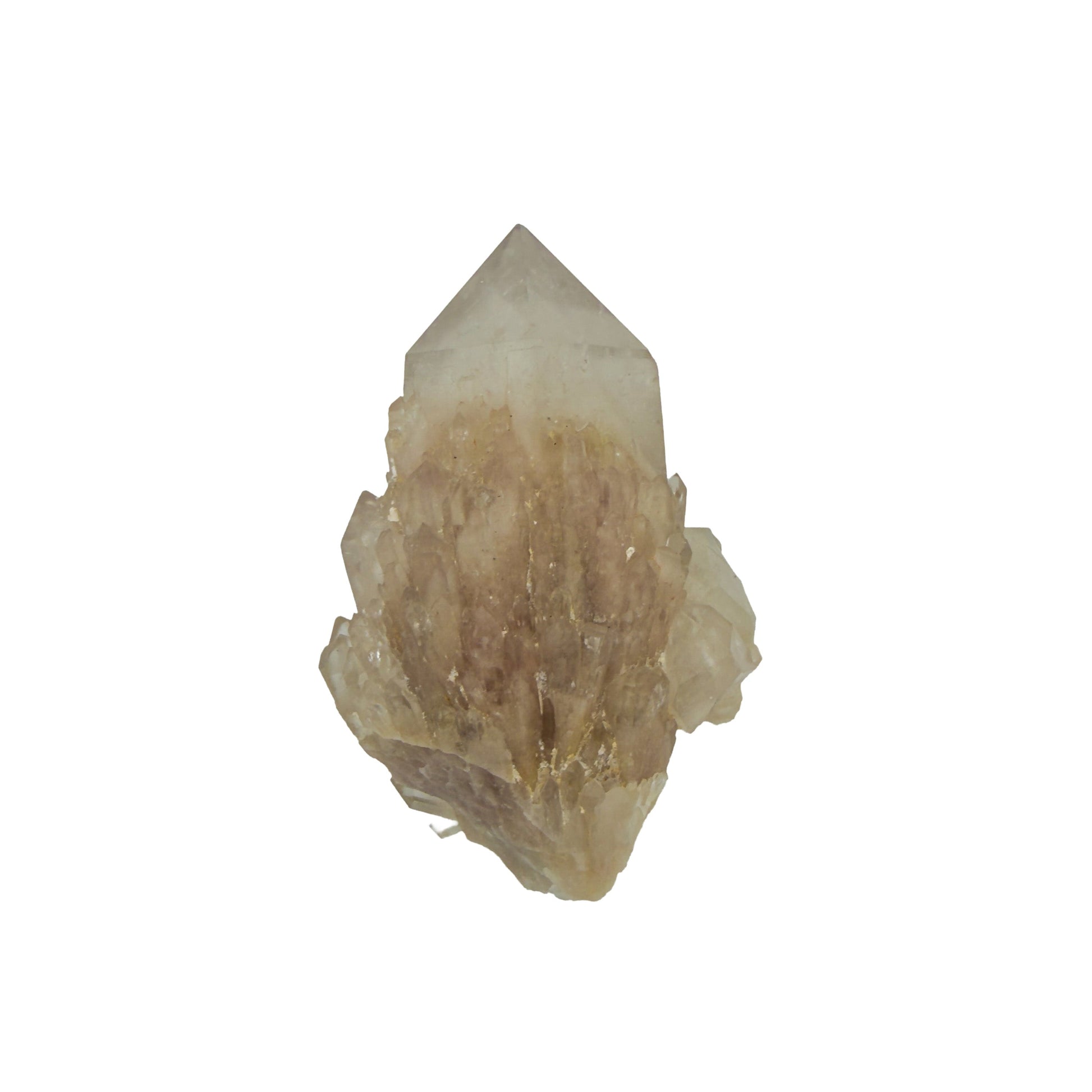 Untreated citrine specimen no. 34 seen from the top-down view, 0.23 lb of naturally yellow quartz from the DR Congo.