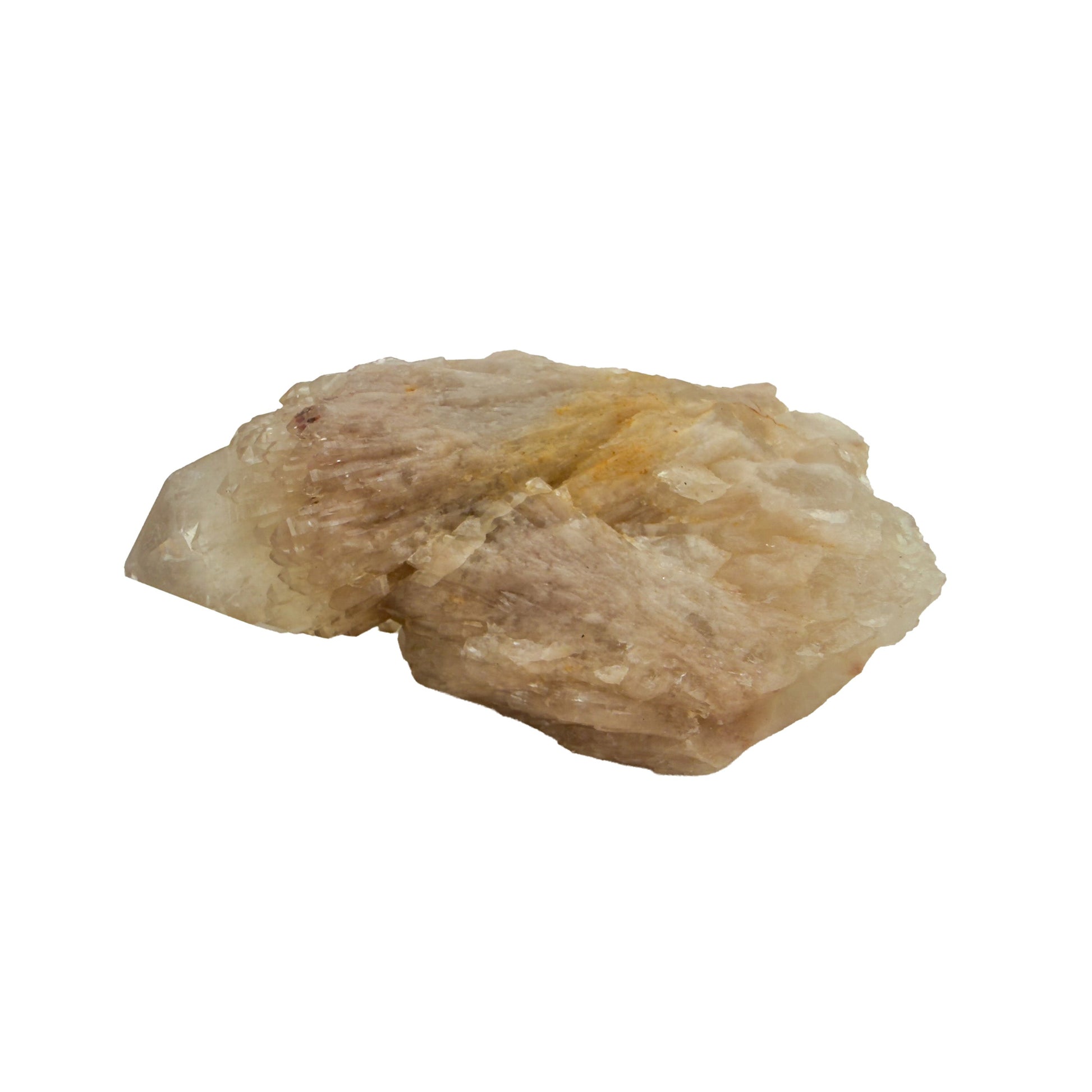 The right profile of citrine cluster no. 35, 1.53 inches tall, soft golden colour with smoky grey zoning.