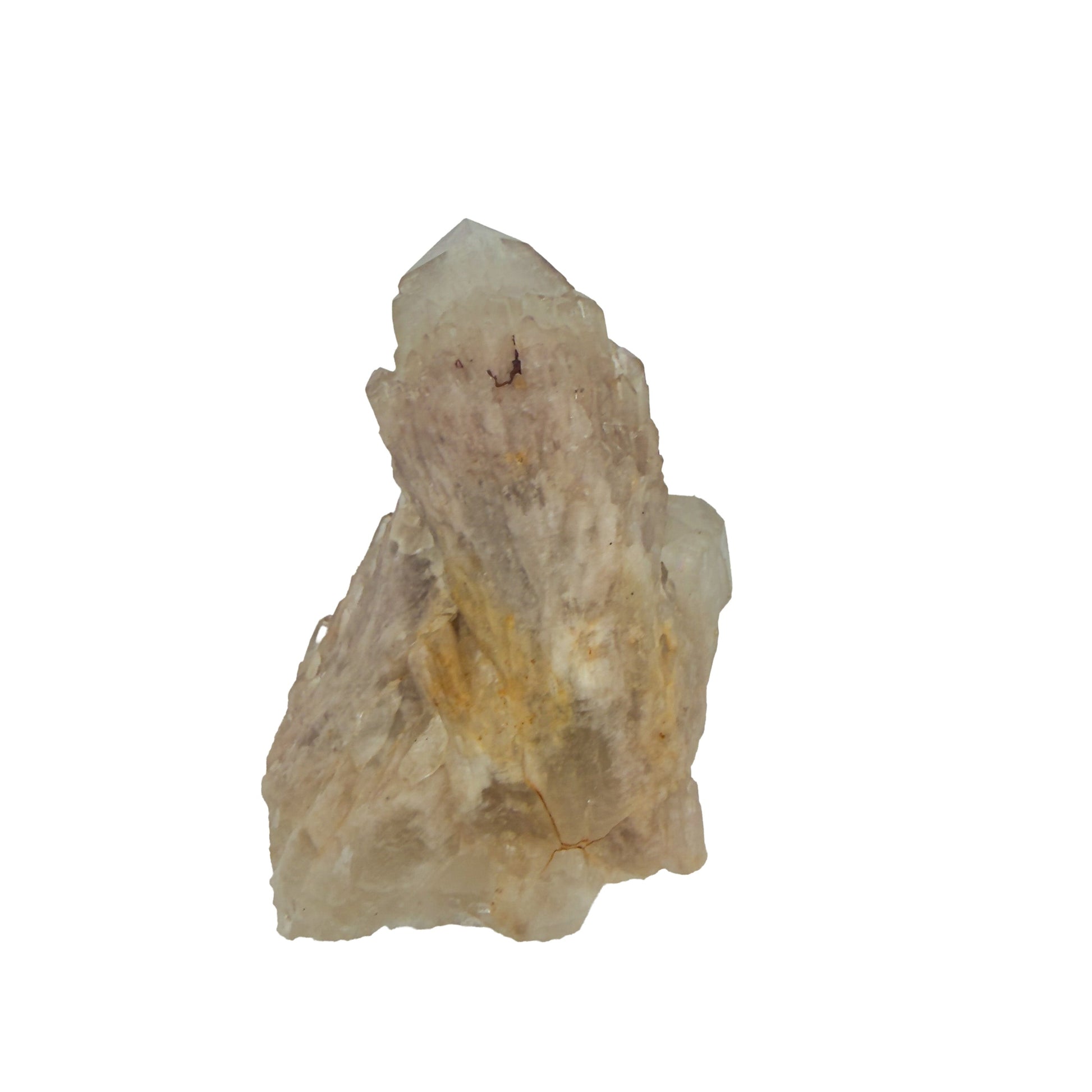 Untreated citrine specimen no. 35 seen from the reverse side, 0.33 lb of naturally yellow quartz from the DR Congo.