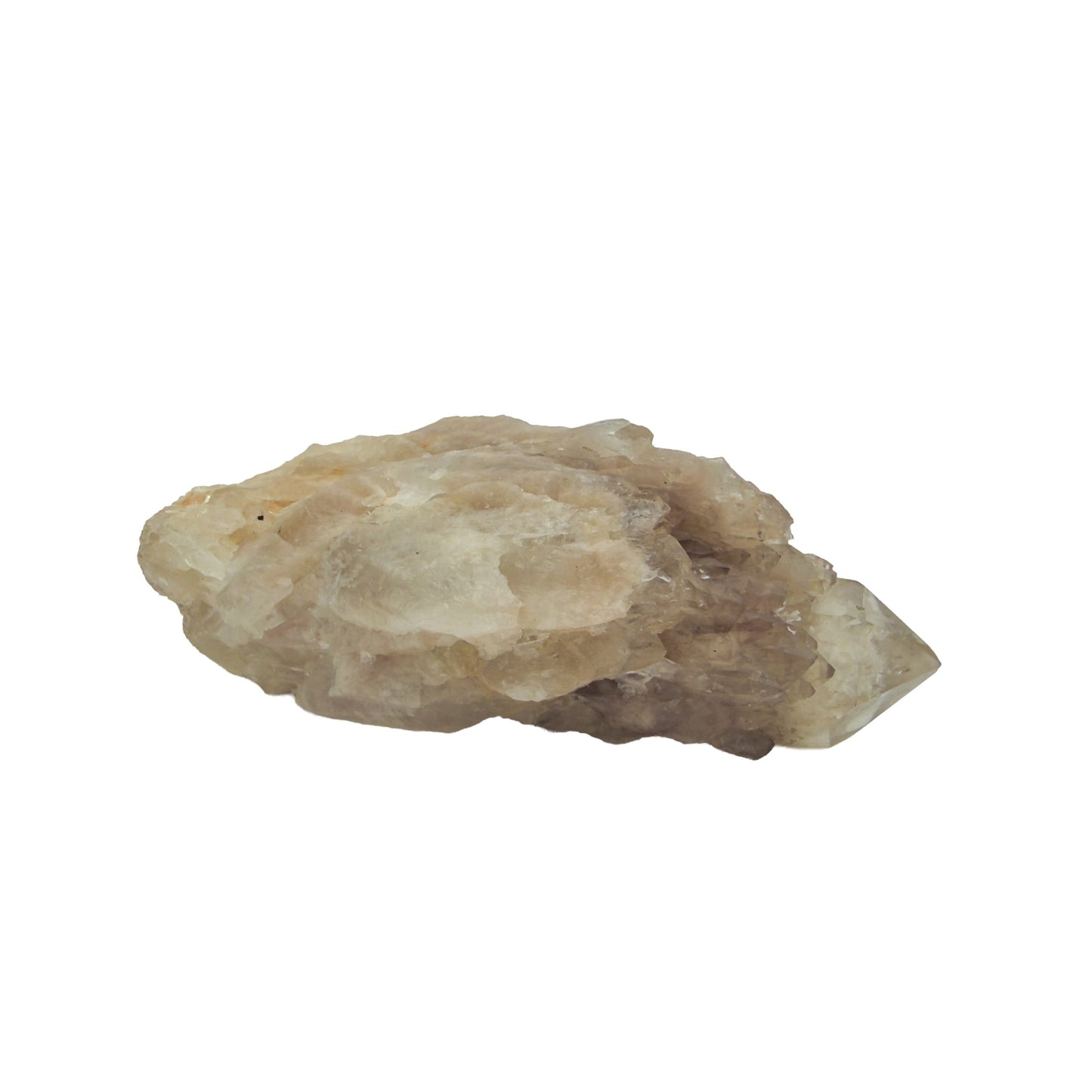 Untreated citrine specimen no. 36 seen from the right profile, 0.32 lb of naturally yellow quartz from the DR Congo.