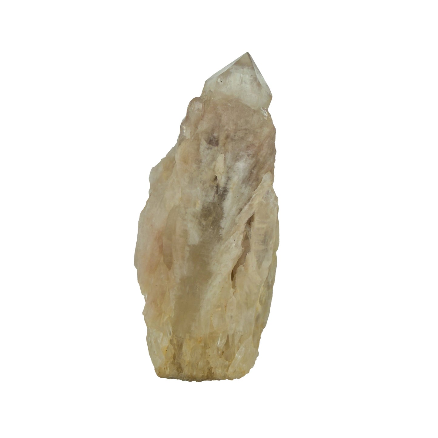 Congo natural citrine cluster no. 36 at the top-down view, 1.67 inches wide, hand-finished with jojoba oil.