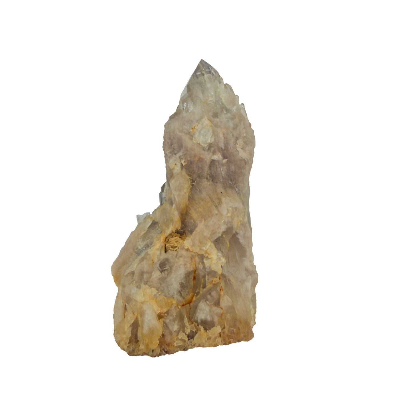 Congo natural citrine cluster no. 37 at the reverse side, 1.21 inches wide, hand-finished with jojoba oil.