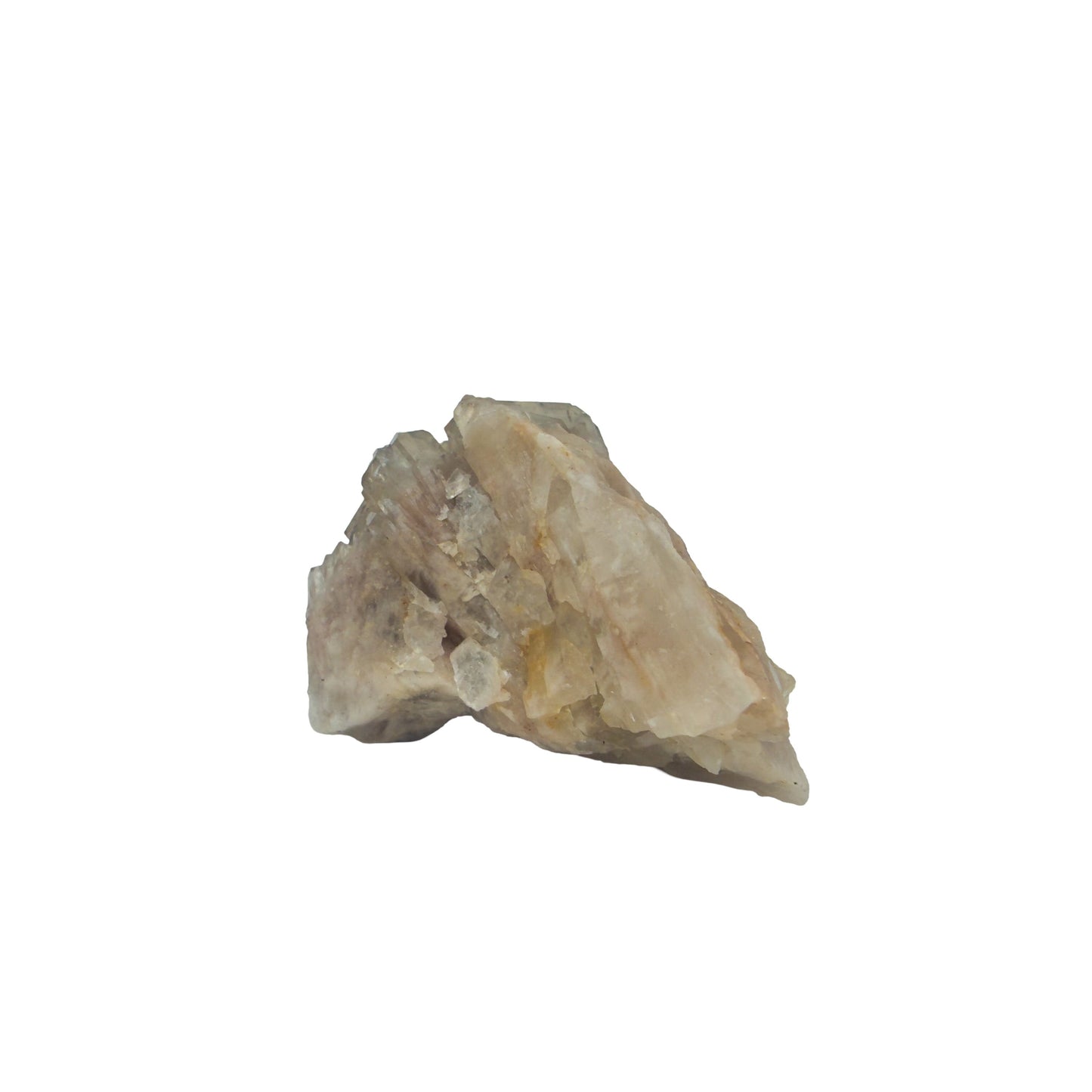 Untreated citrine specimen no. 38 seen from the angled three-quarter view, 0.27 lb of naturally yellow quartz from the DR Congo.