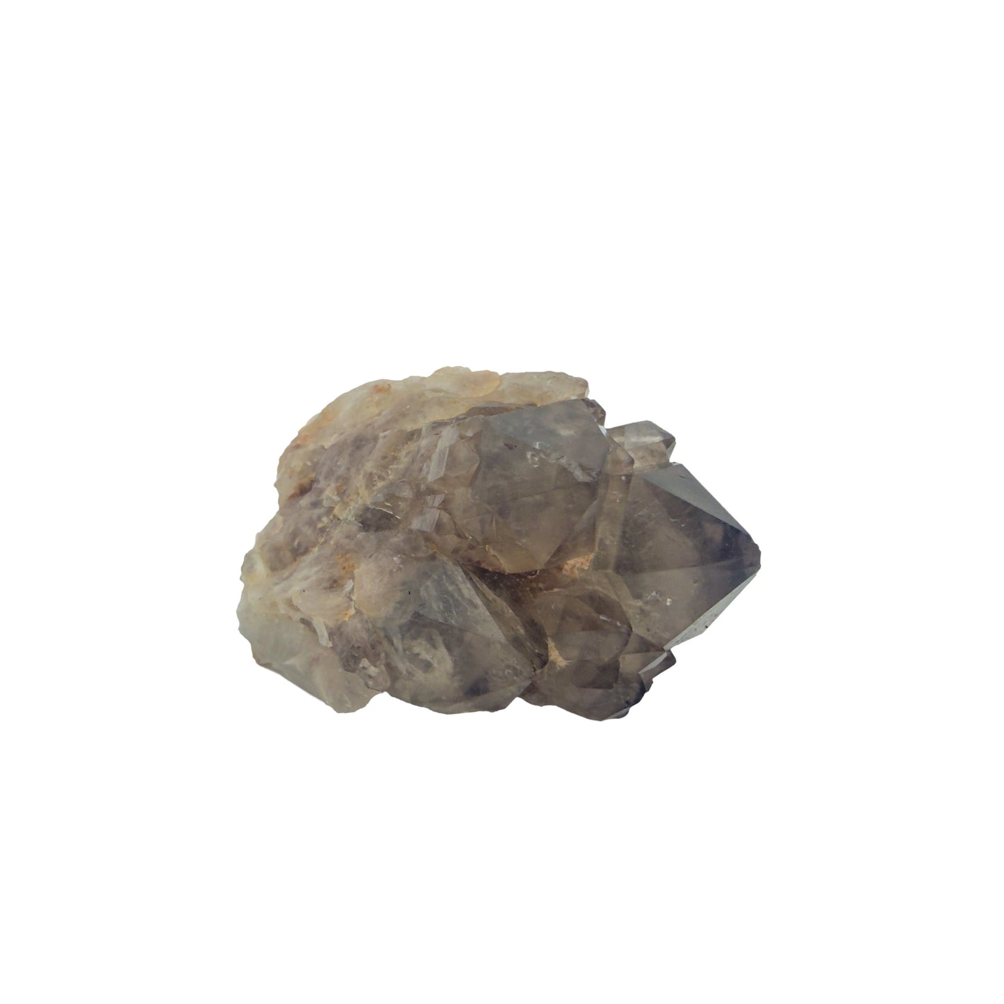 Congo natural citrine cluster no. 38 at the right profile, 1.70 inches wide, hand-finished with jojoba oil.