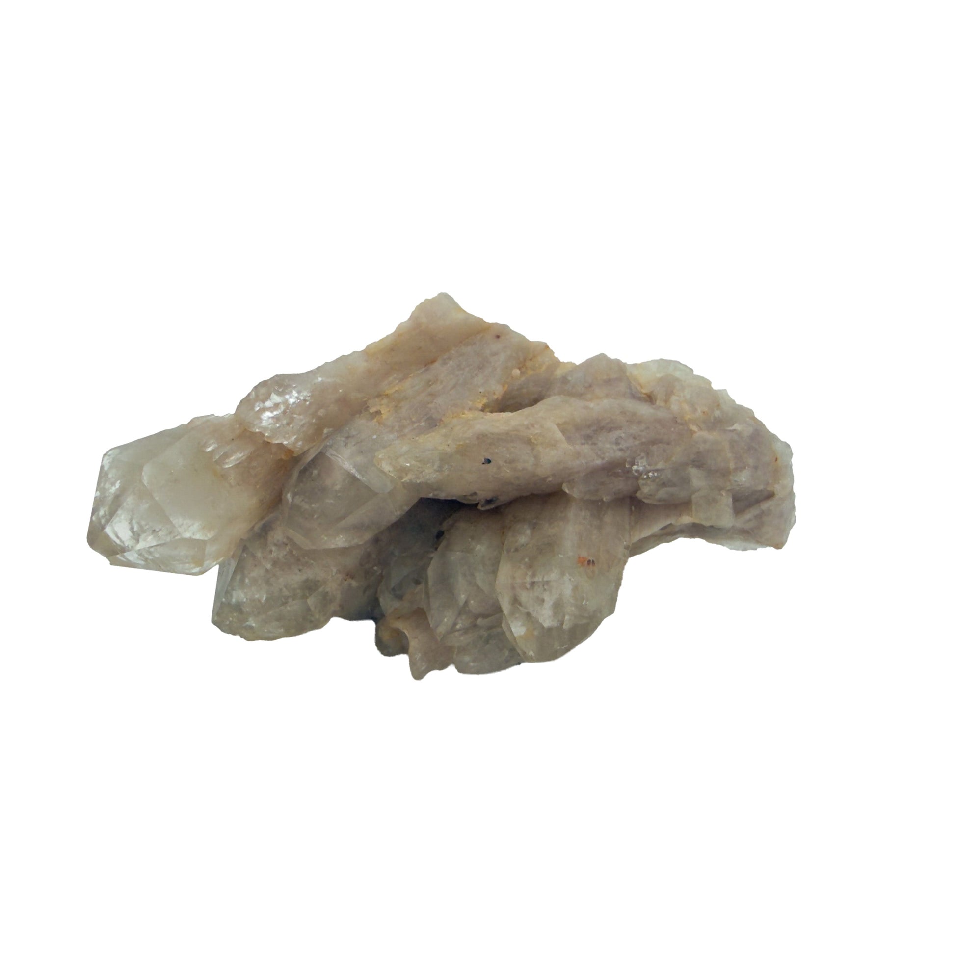 Congo natural citrine cluster no. 39 at the left profile, 1.58 inches wide, hand-finished with jojoba oil.