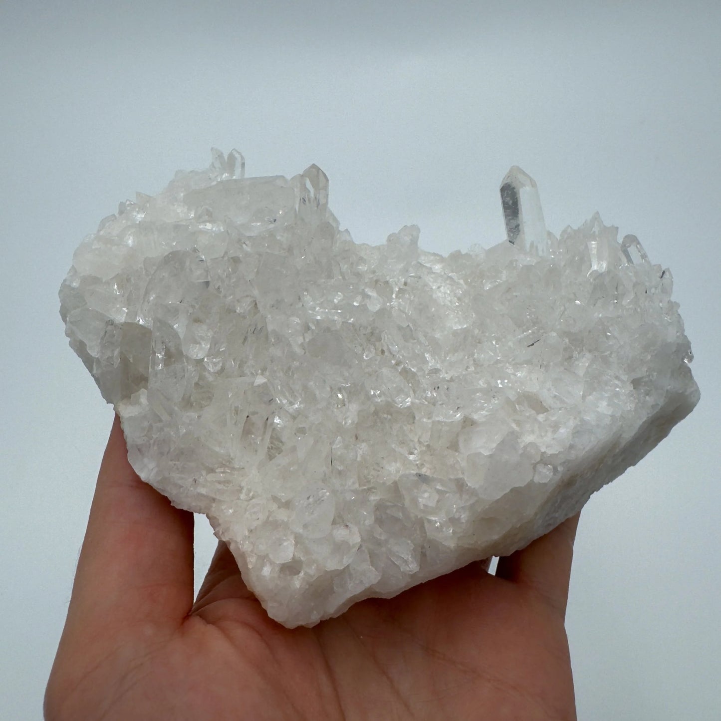 Full profile of Grade AAA Clear Quartz specimen ready to ship from Beyond Bohemian