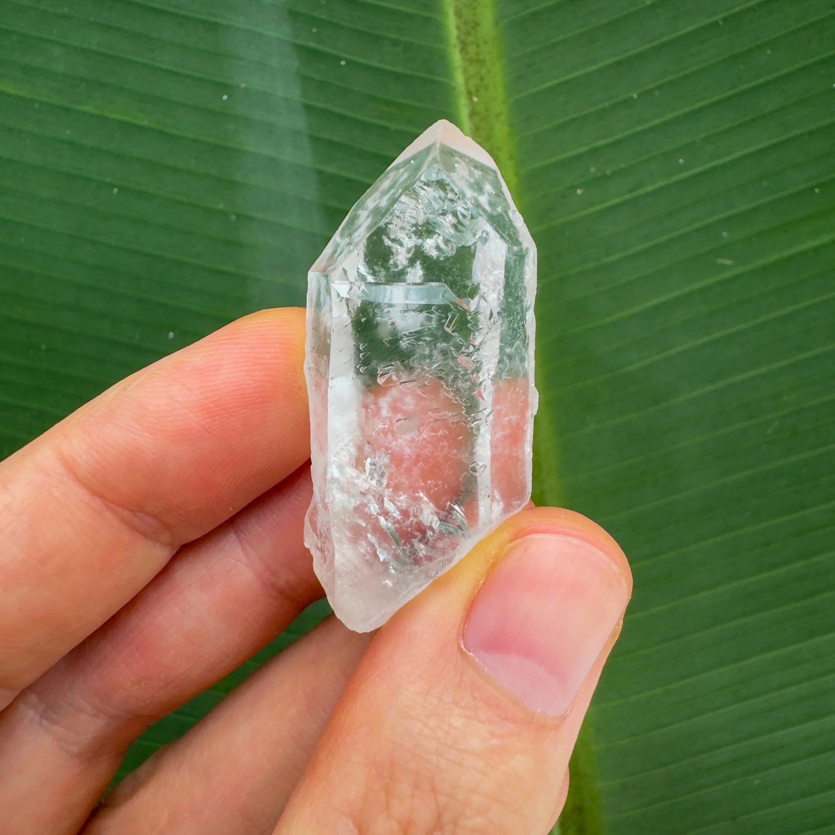 Full profile of Grade AA Clear Quartz point ready to ship from Beyond Bohemian