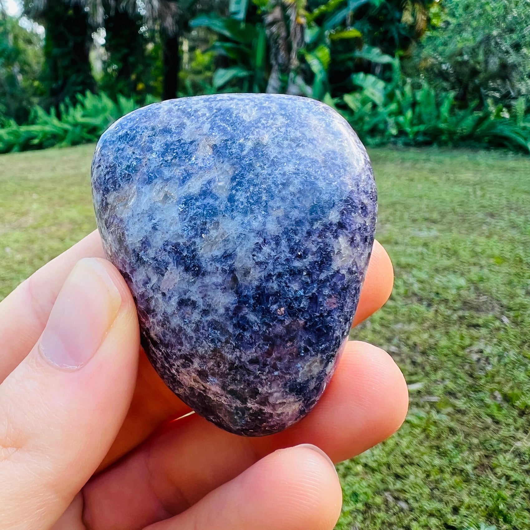Bulk Lepidolite palm stones from Madagascar, Purple, Pink stones for Emotional Healing