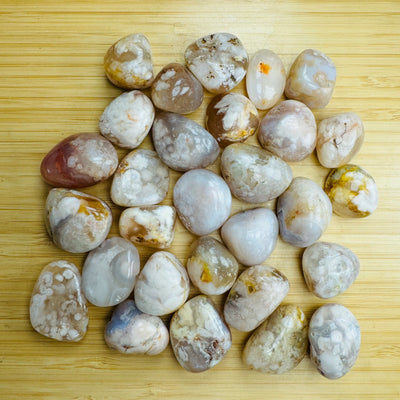 Ethically sourced Grade AA Flower Agate tumbled stone from Analamanga, Madagascar at Beyond Bohemian