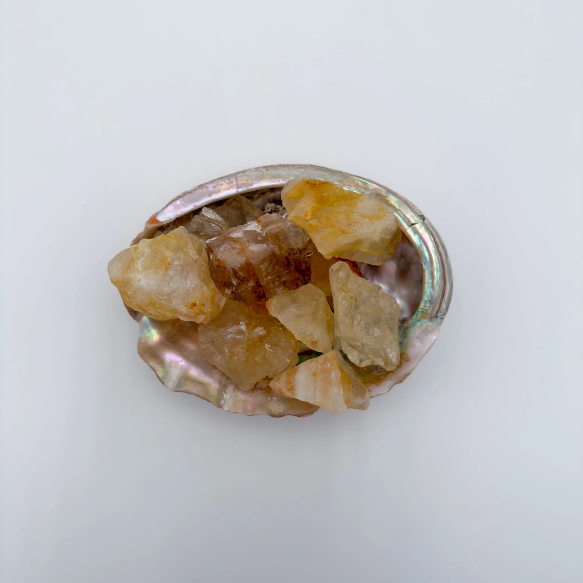 Magnified detail of Golden Healer raw stone, showing tight grain.