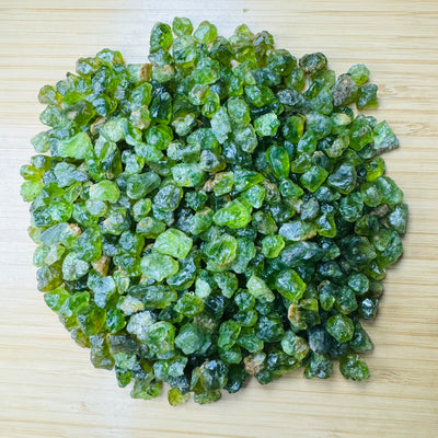 Ethically sourced Grade AA Peridot raw from San Carlos Apache Reservation, Arizona, United States at Beyond Bohemian