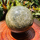 Full profile of Grade AA Ocean Jasper sphere ready to ship from Beyond Bohemian