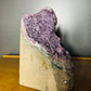 Reverse angle of Amethyst raw geode, showing natural patina.