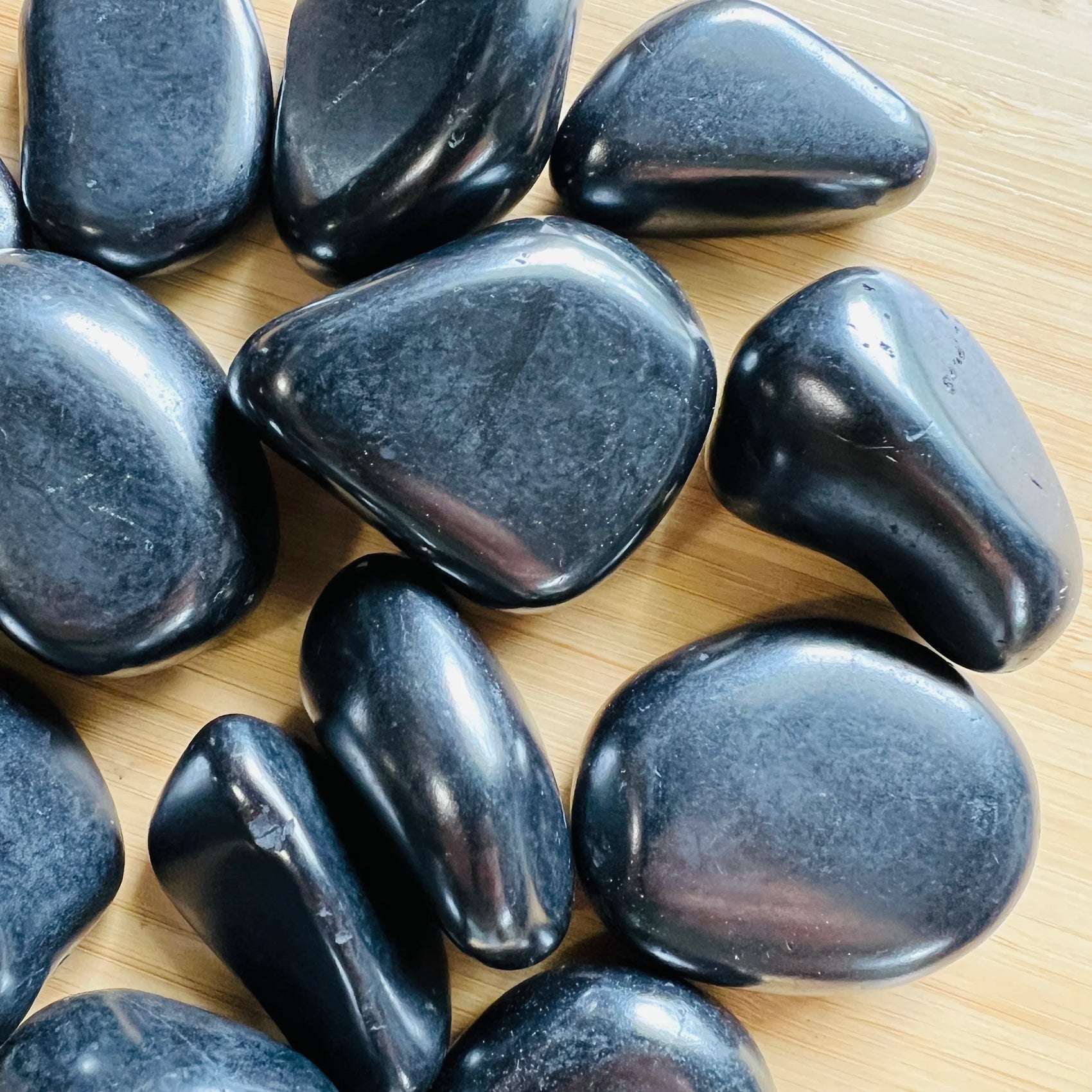 Bulk Shungite tumbled stones from Russia, Black stones for Stress Relief