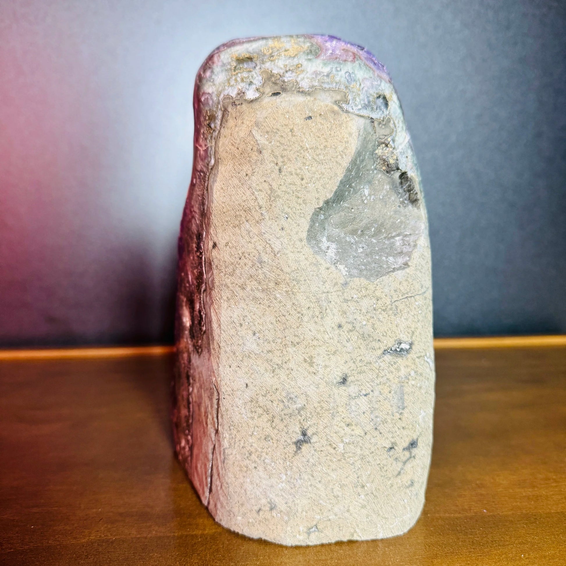 Detail shot of Grade AA Amethyst geode under natural light