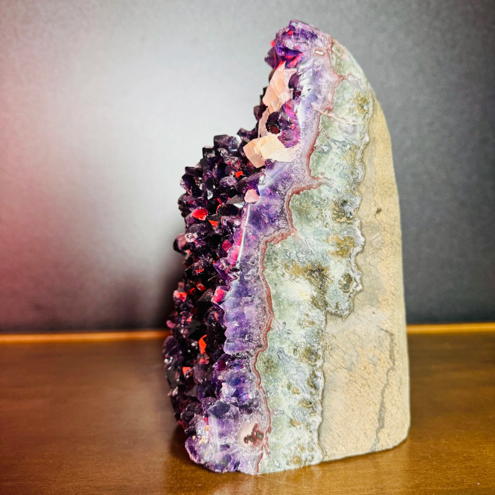 Base detail of Grade AA Amethyst geode