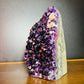 Back view of Grade AA Amethyst geode showing natural surface