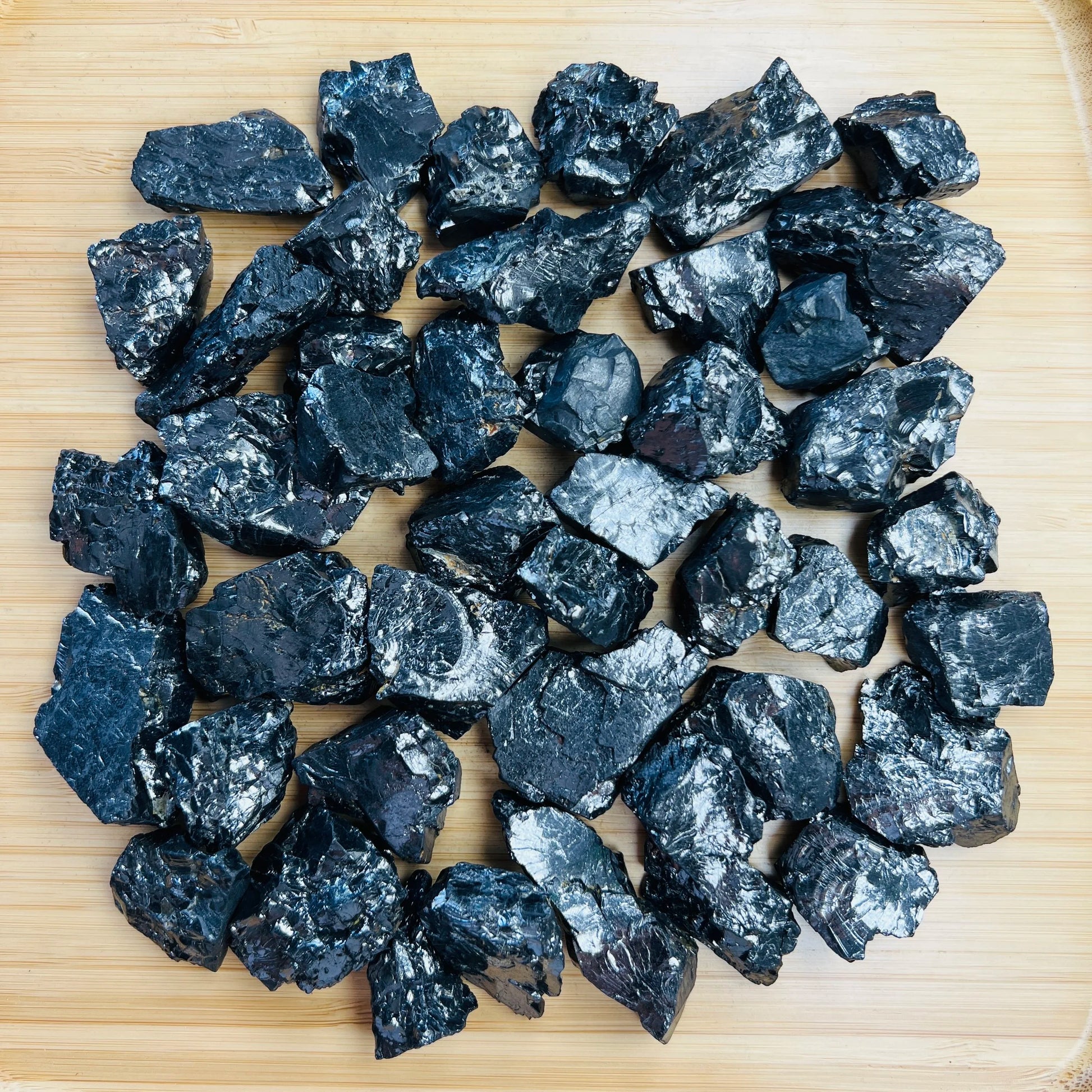 Shungite raw stone in Black tones, ethically sourced from Russia for Stress Relief and Cleansing