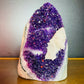 Natural surface of Amethyst raw geode, from Artigas, Uruguay, showing characteristic finish.