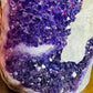Detail shot of Grade AA Amethyst geode under natural light