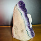 Plan view of Amethyst raw geode, often worked with for Stress Relief, Uruguay-sourced.