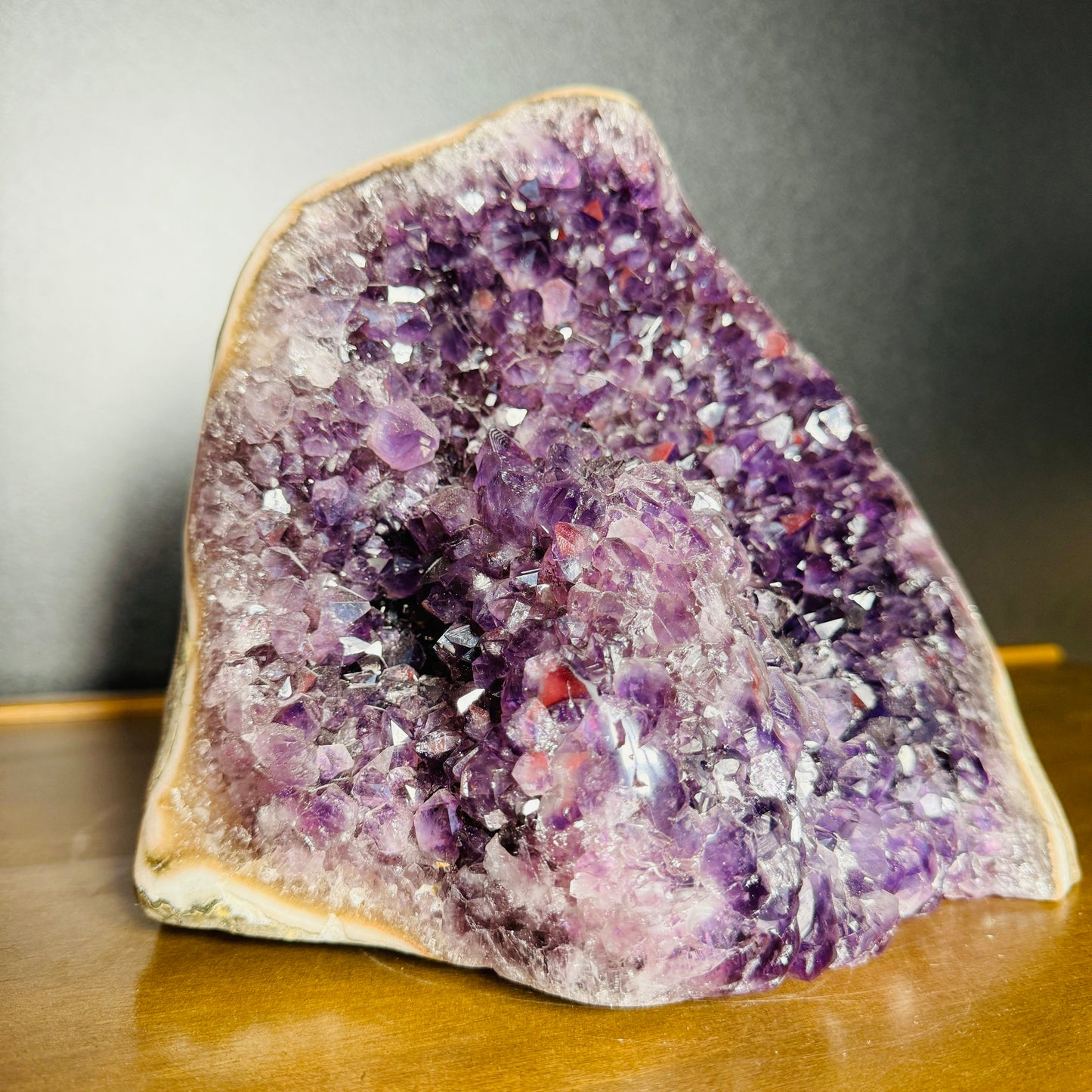 Base detail of Grade AA Amethyst geode